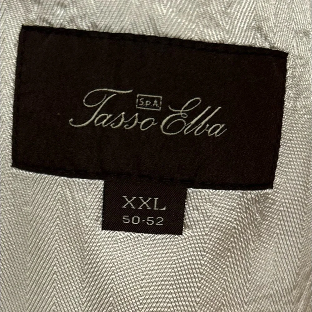 Tasso Elba Tan Linen Blazer Sport Coat Jacket XXL 50-52 Lightweight Summer